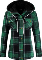 Sherpa Hooded Plaid Jacket