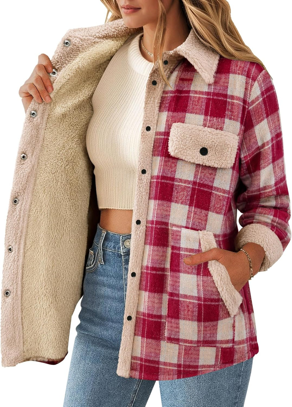 Flannel Jacket Fleece Shacket