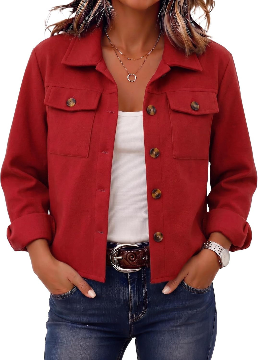 Cropped Plaid Shacket