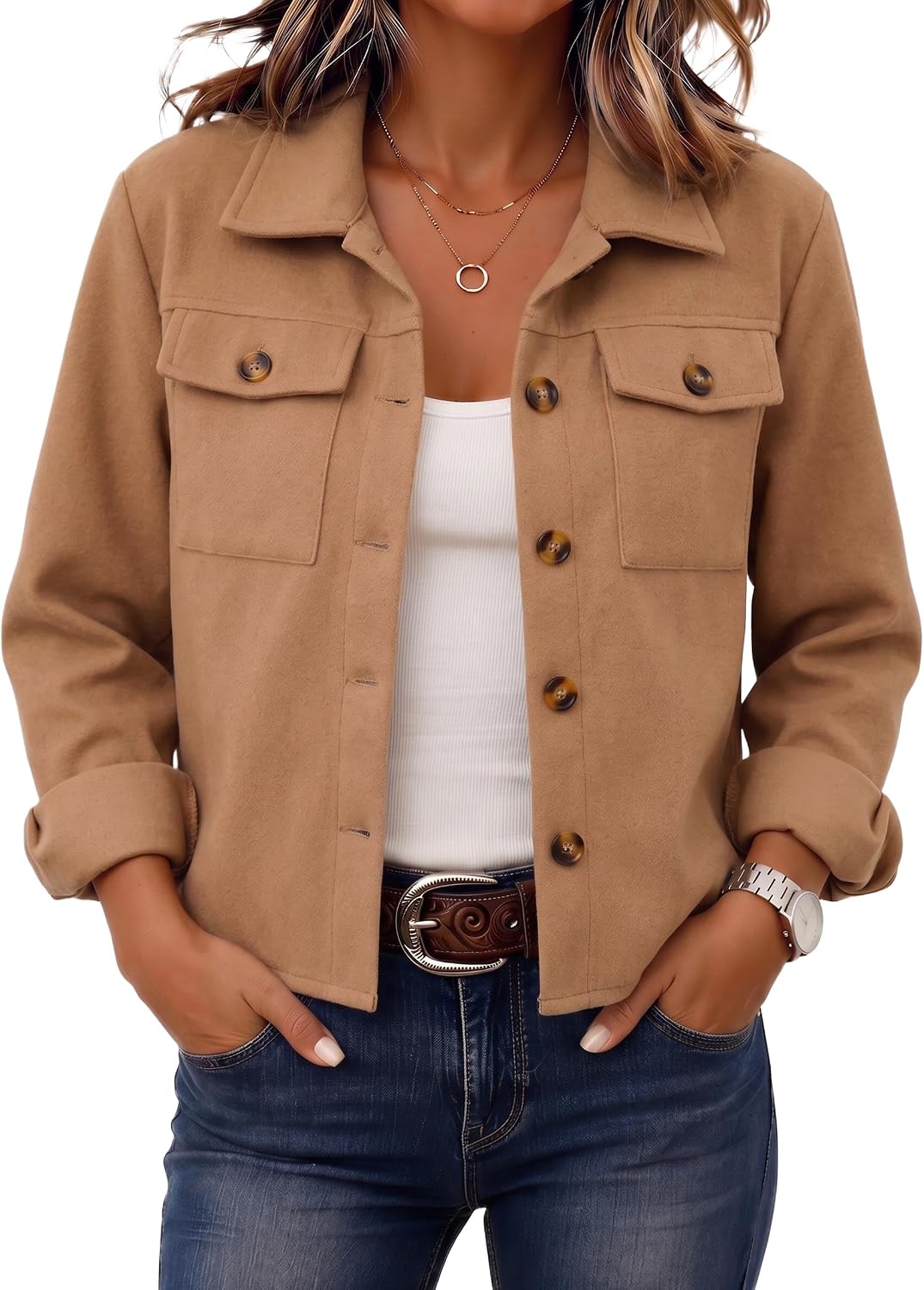Cropped Plaid Shacket