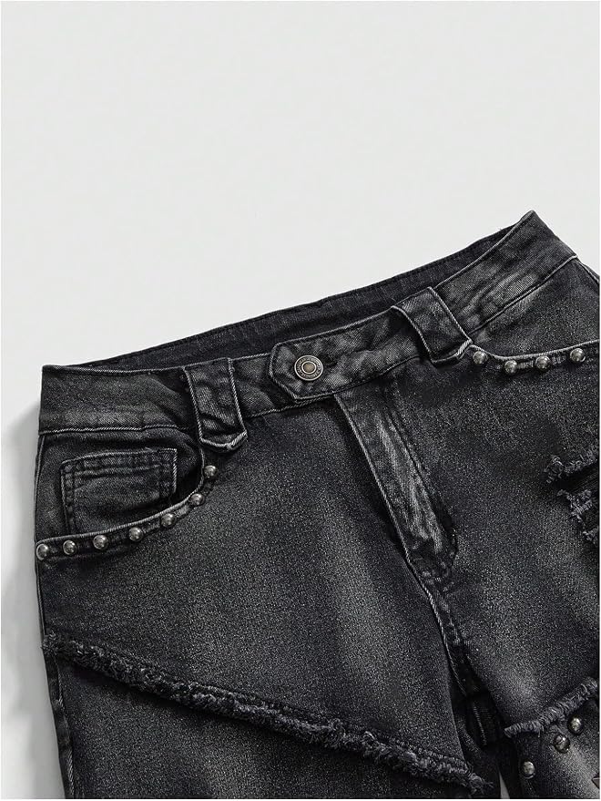 Studded Cargo Jeans