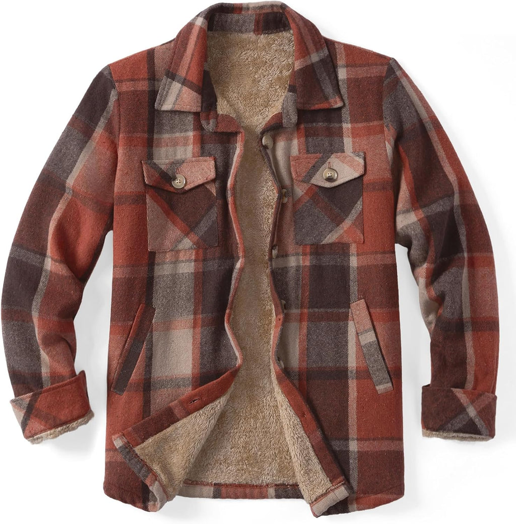 Sherpa Lined Plaid Coat