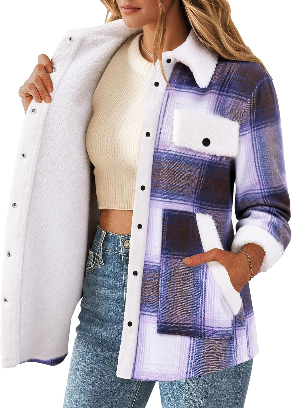 Flannel Jacket Fleece Shacket