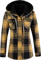 Sherpa Hooded Plaid Jacket