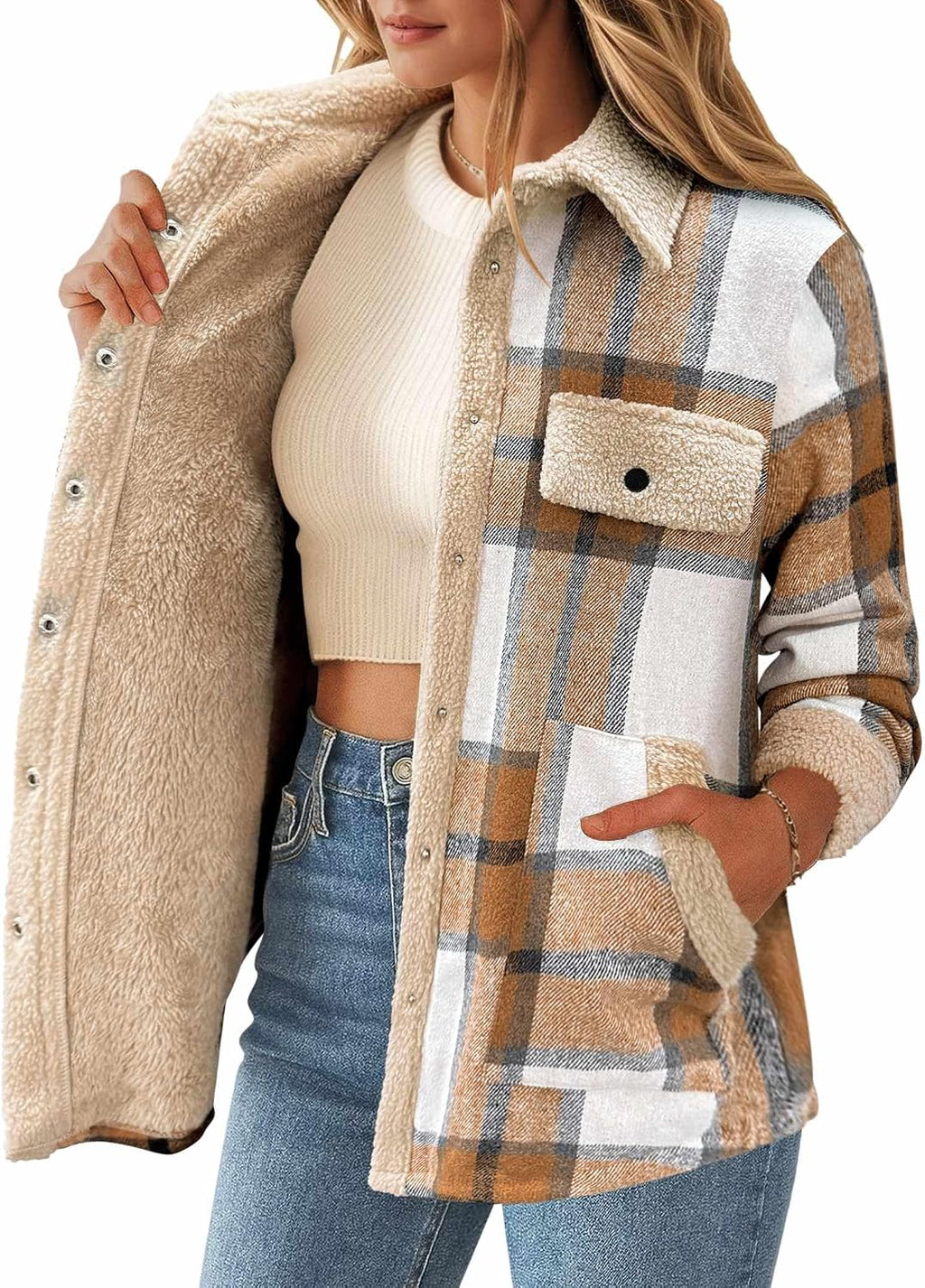 Flannel Jacket Fleece Shacket