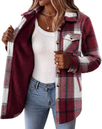 Sherpa Lined Plaid Coat