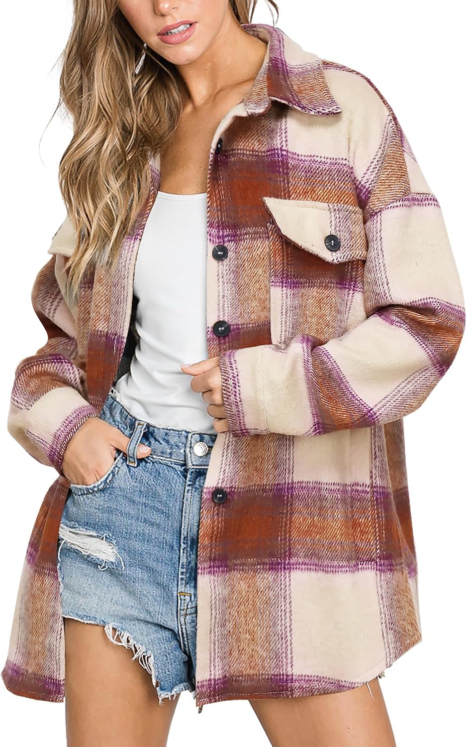 Classic Plaid Shirt Jacket