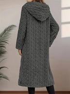 Women's Fashion Casual Hooded Faux Trim Warm Long for Autumn/Winter