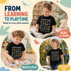 🔥🎁 New Arrival: Half-Price Offer 🔥 Children's T-shirt with Dinosaur and Letter Prints
