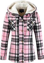 Sherpa Hooded Plaid Jacket