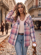 Fleece Lined Hooded Shacket