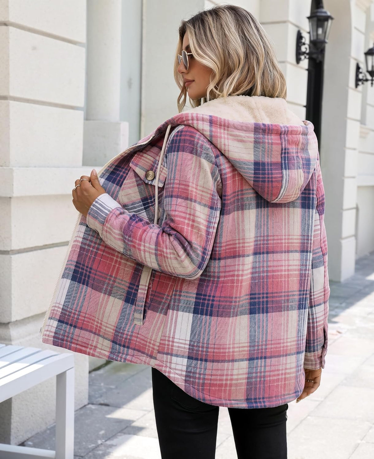 Fleece Lined Hooded Shacket