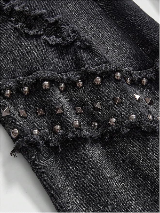 Studded Cargo Jeans