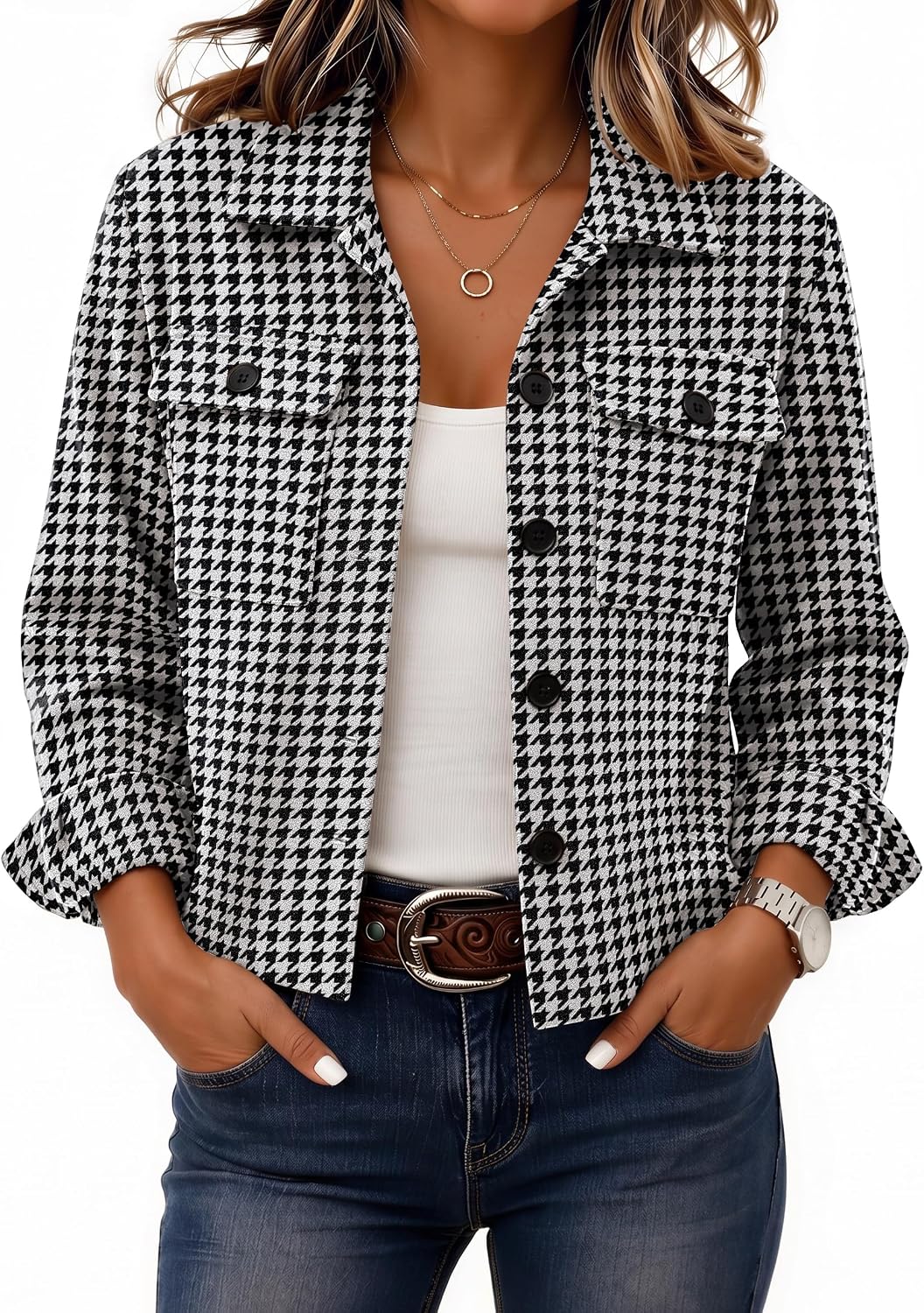 Cropped Plaid Shacket