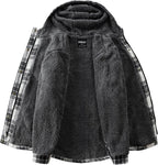 Sherpa Hooded Plaid Jacket