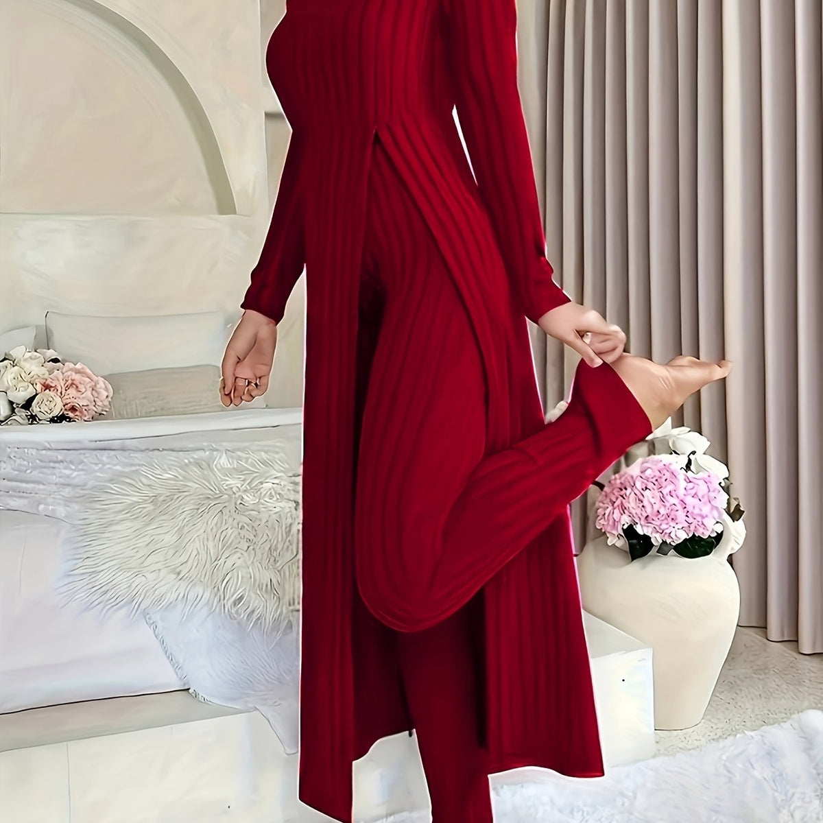 High-Slit Robe Set