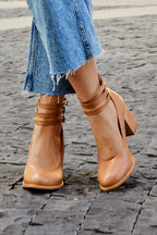 Johanna | Triple Buckle Block Heel Ankle Boots for Women