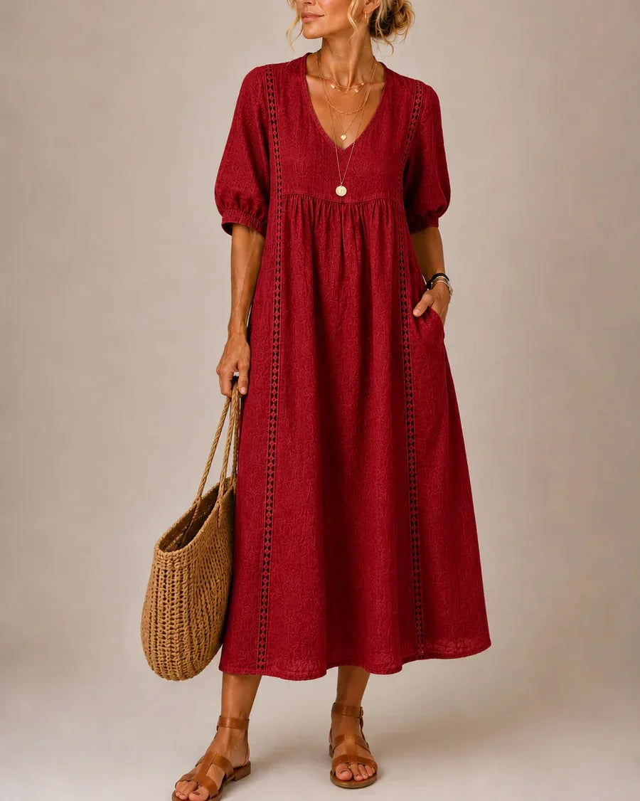 Élara | Beige Breeze Dress