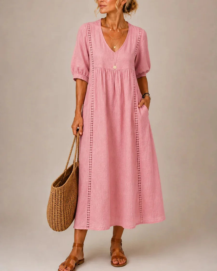 Élara | Beige Breeze Dress