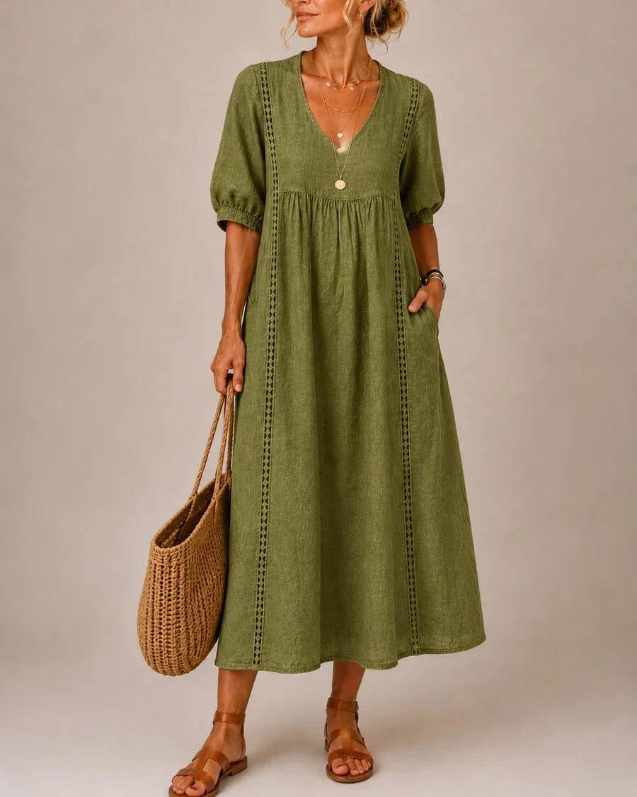 Élara | Beige Breeze Dress