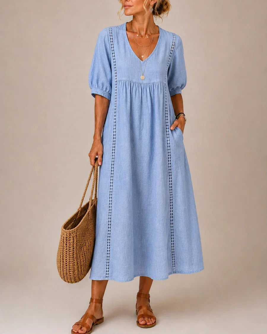 Élara | Beige Breeze Dress