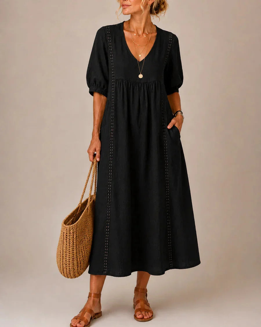 Élara | Beige Breeze Dress