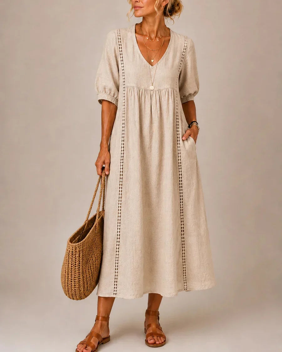 Sefi | Yellow Summer Midi Dress