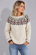 Dalia | Fair Isle Pullover Sweater for Women