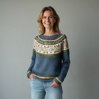 Selene | Crew Neck Ribbed Knit Sweater for Women