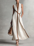 Isabella | Wrap Maxi Dress with V-Neck for Women