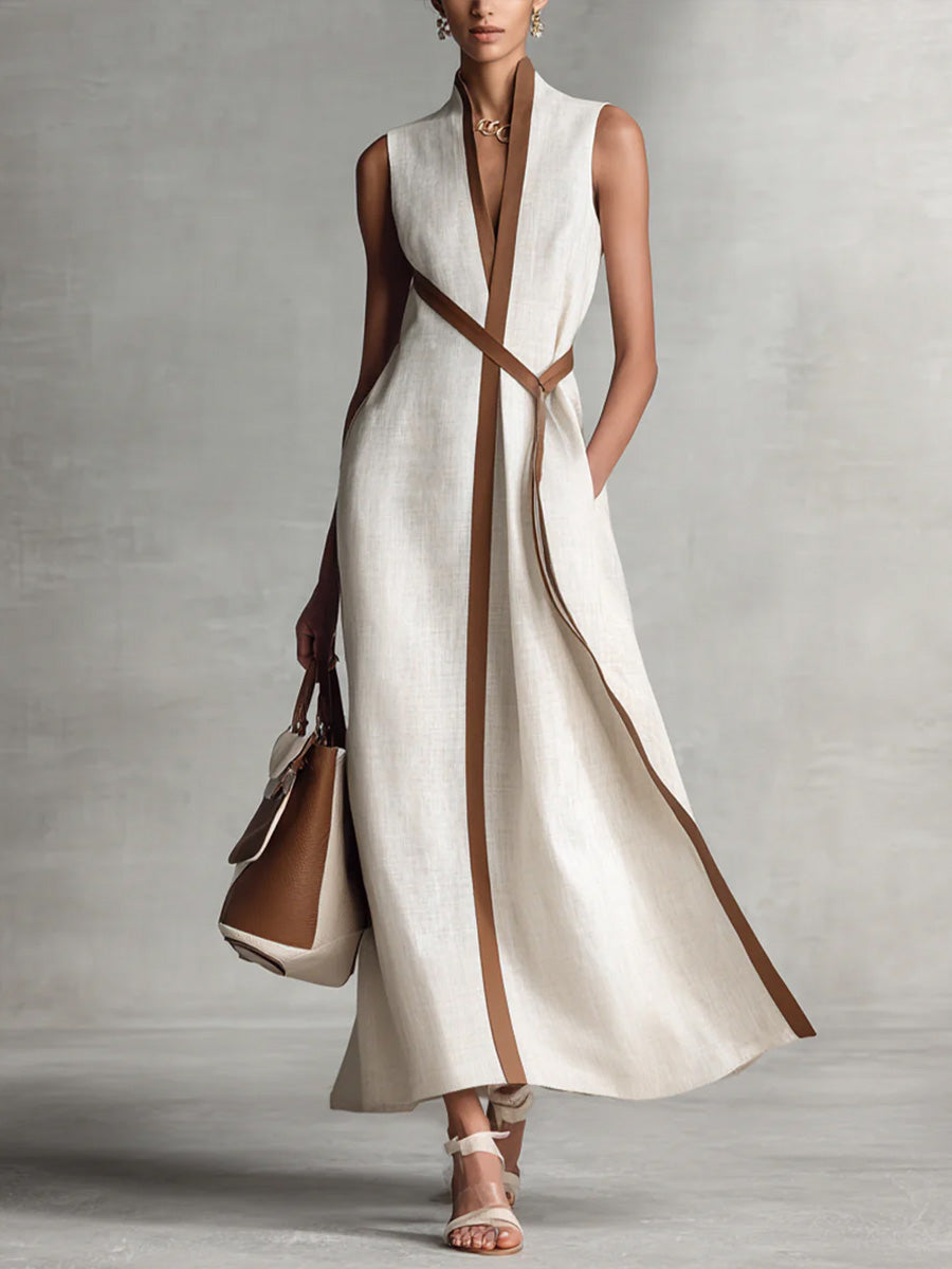 Isabella | Wrap Maxi Dress with V-Neck for Women
