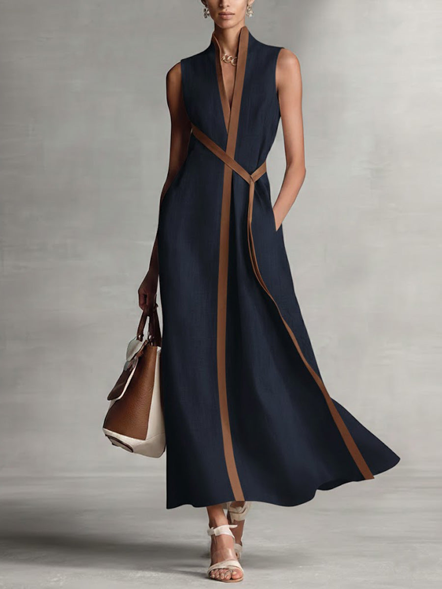 Isabella | Wrap Maxi Dress with V-Neck for Women