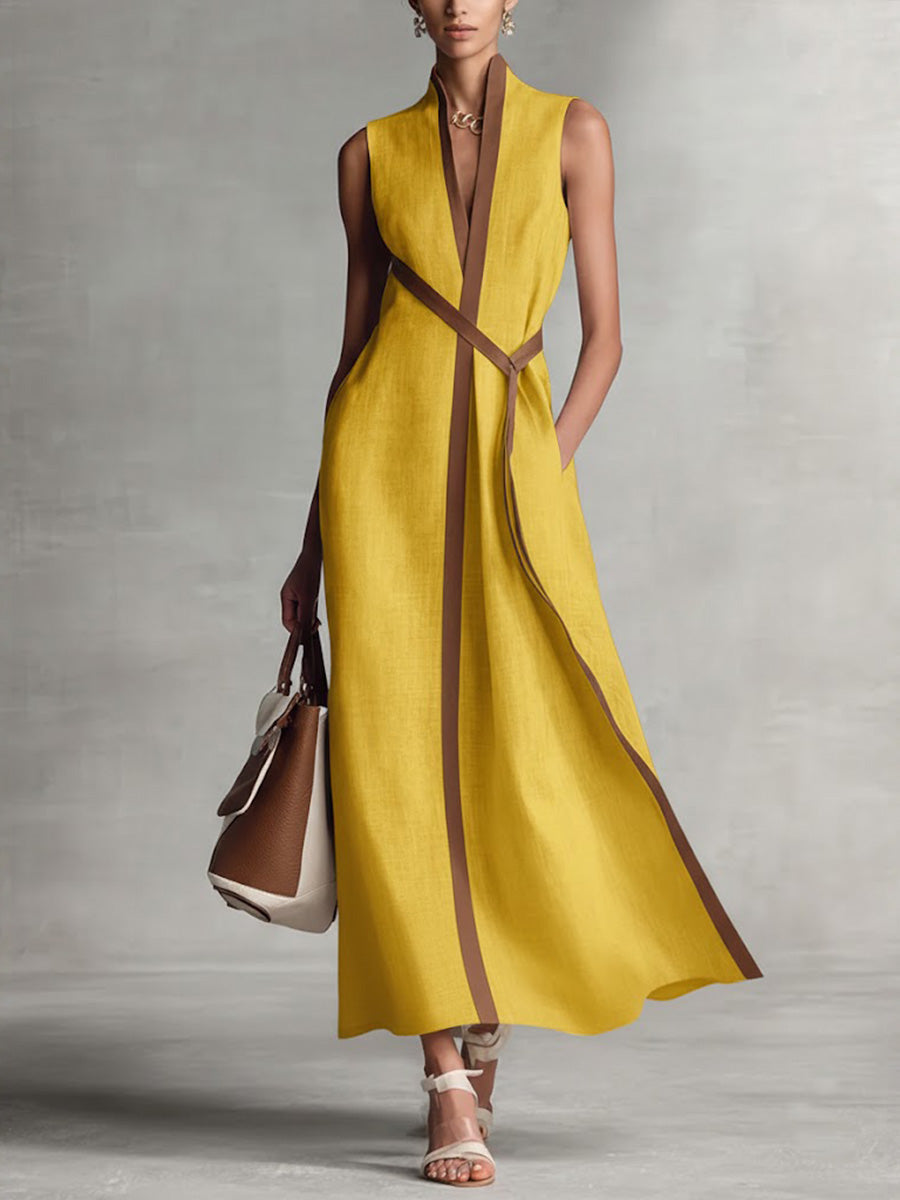 Isabella | Wrap Maxi Dress with V-Neck for Women