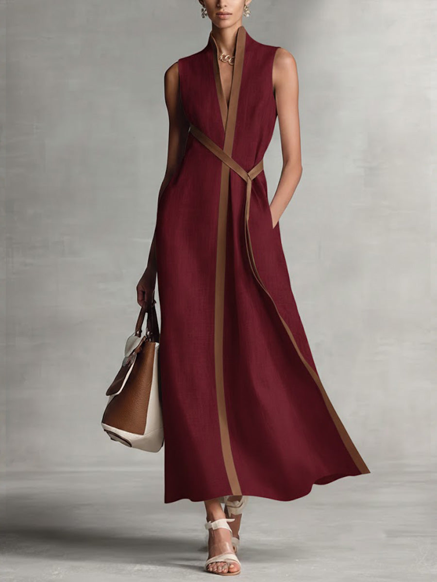 Isabella | Wrap Maxi Dress with V-Neck for Women