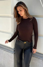 Ribbed Chocolate Top