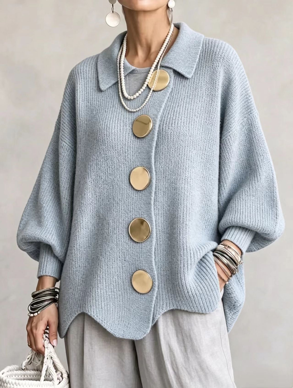 Victoire | Oversized Collared Cardigan