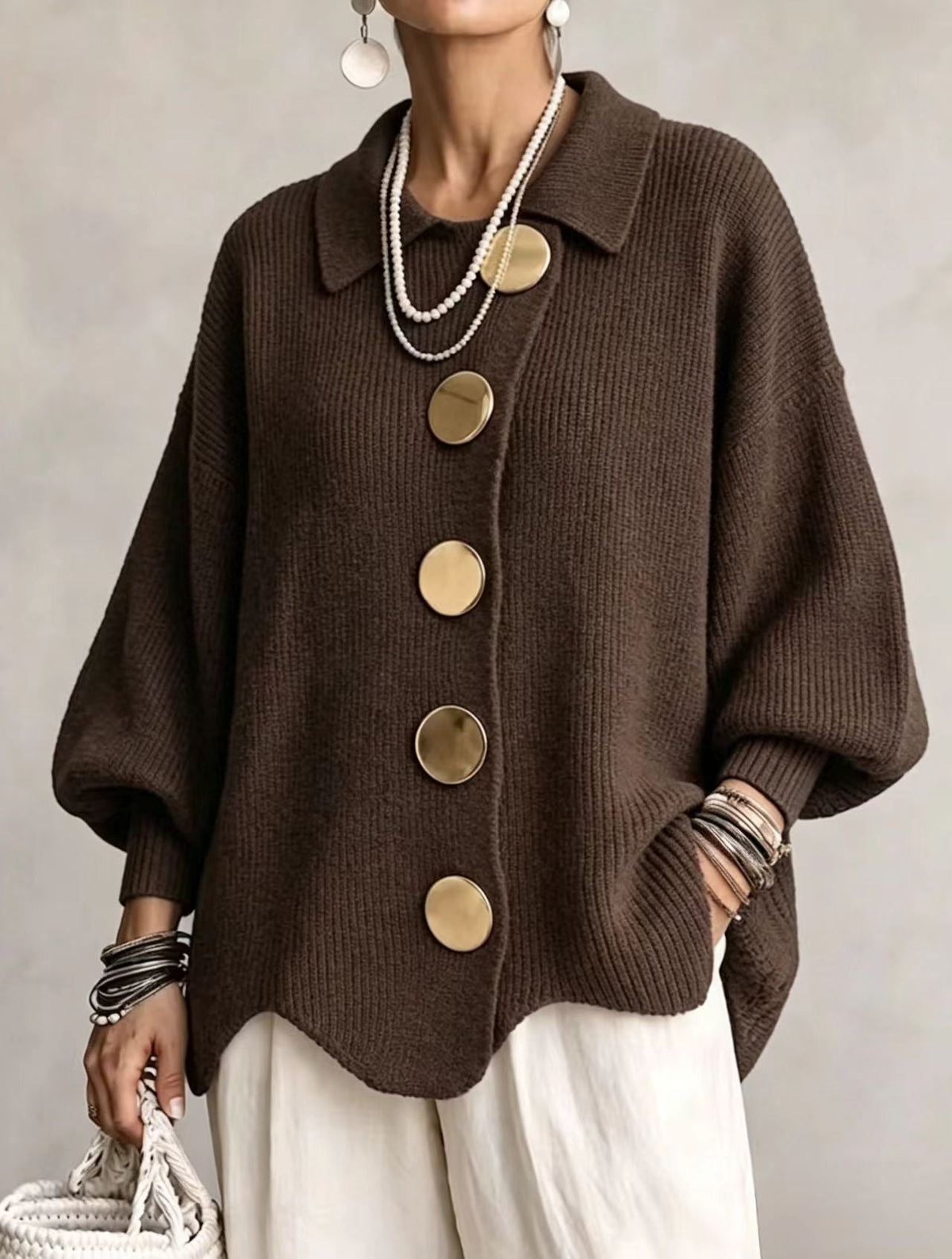 Victoire | Oversized Collared Cardigan