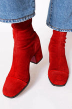 Fabienne | Square Toe Block Heel Boots for Women