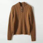 Nathalia | Button-Up Cable Knit Sweater for Women