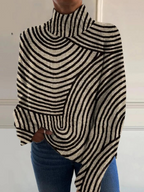 Ruth | Striped Roll Neck Turtleneck Sweater for Women