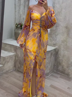 Ilaria | Wedding Guest Off-Shoulder Maxi Dress for Women