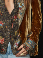Marcelline | Vintage Floral Print Patchwork Blazer