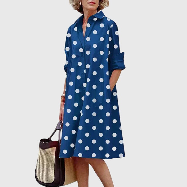 Jolie | Midi Shirt Dress with Pockets for Women