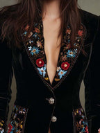 Apolline | Multicolored Embroidered Blazer