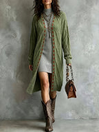 Drawstring Hooded - Cardigan