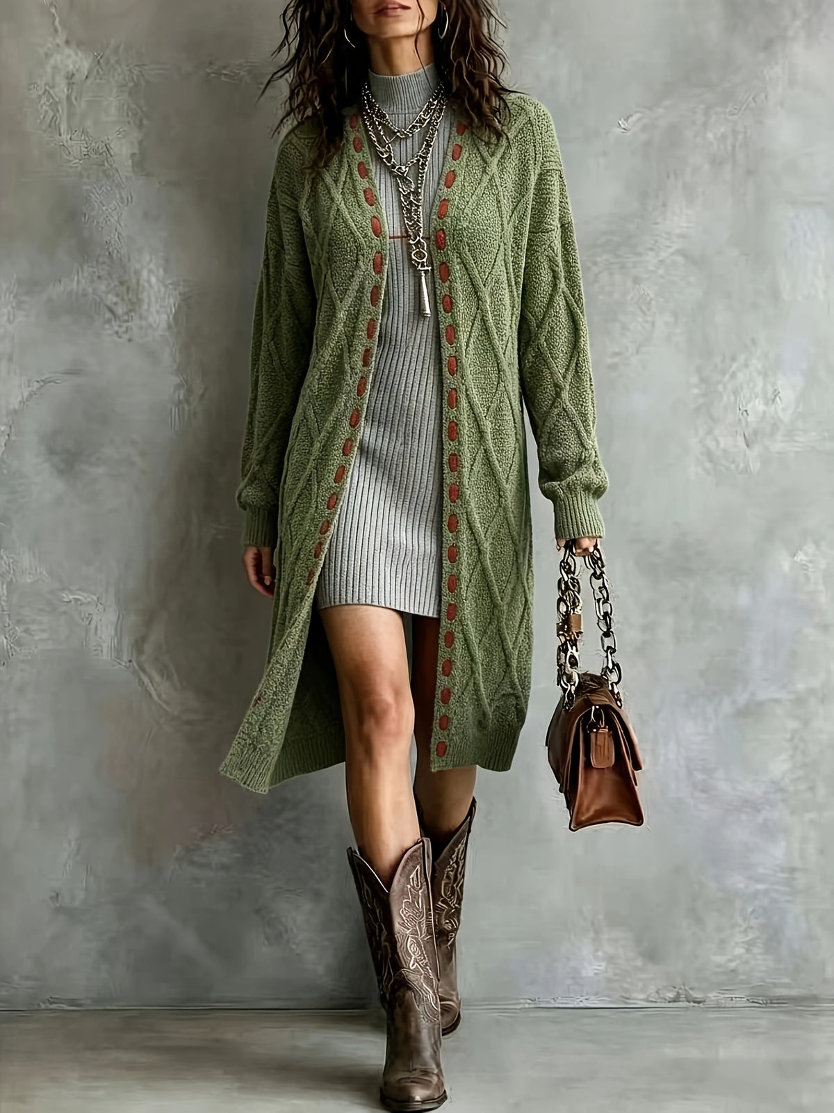 Drawstring Hooded - Cardigan