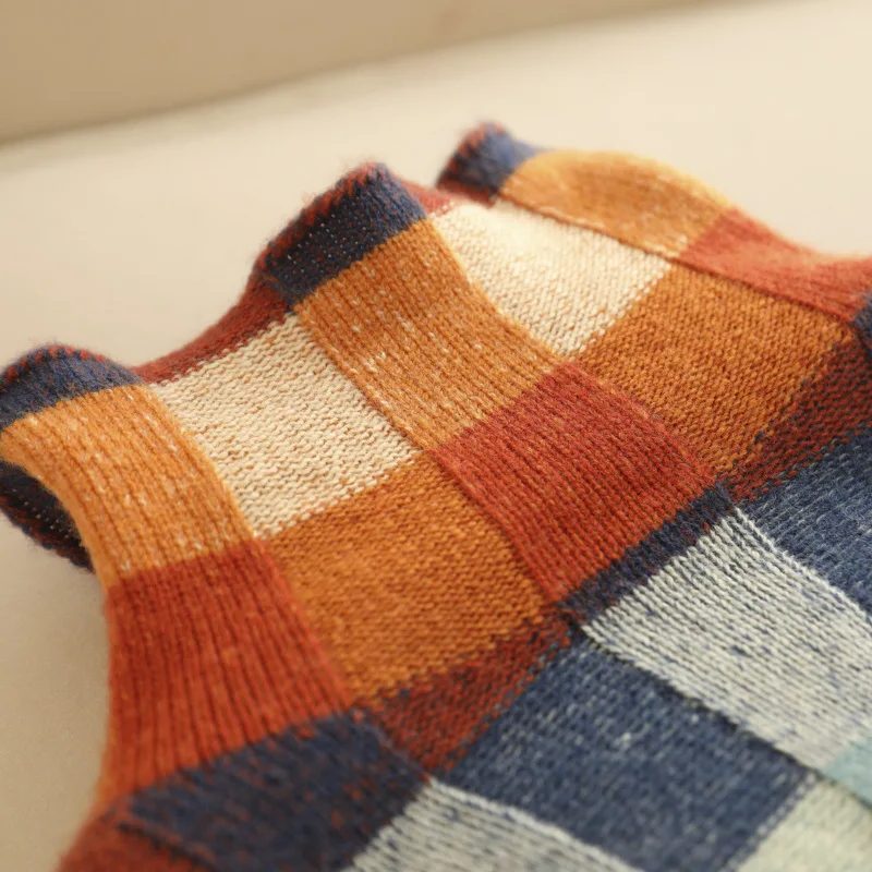 Aimée | Plaid Sweater with Crew Neck for Women