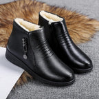 Aimee | Shearling-Lined Ankle Boots with Side Zip for Women