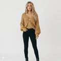 Alma | Chunky Knit Button-Down Cardigan for Women
