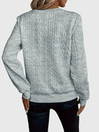 Ambretta | Cable Knit Zip-Up Sweater for Women